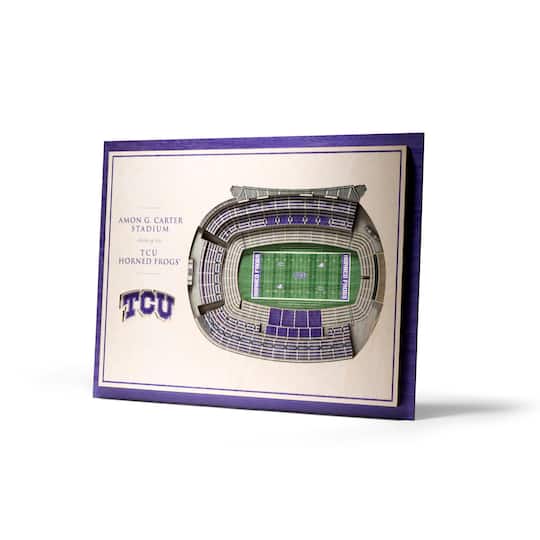 NCAA 5-Layer StadiumView Wall Art By Youthefan in Tcu Horned Frogs | 13" x 17" x .63" | Michaels®